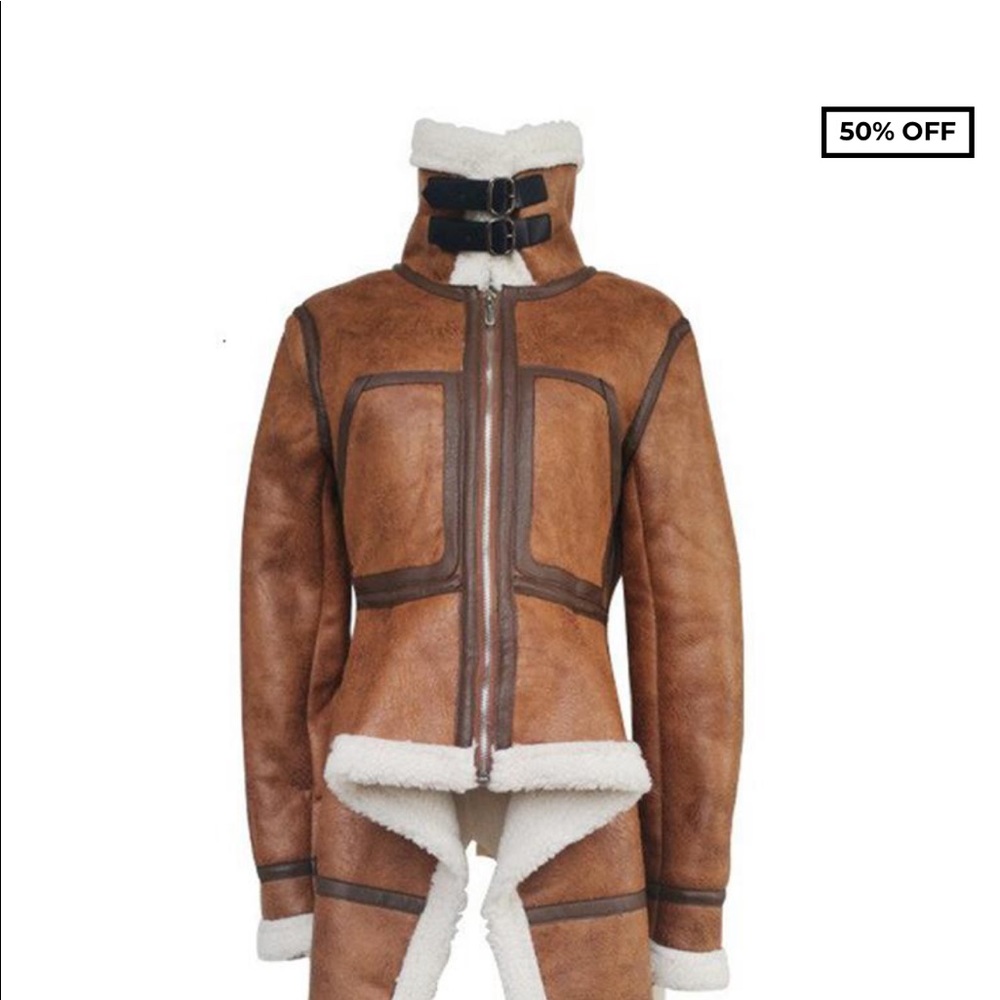 Irregular turtle neck coat - Picture 7 of 15